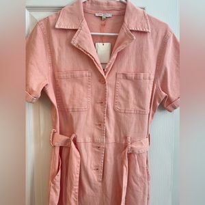 Vici Coral Denim Jumpsuit